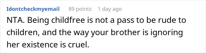 Person Wonders Whether It Was OK To Confront Their “Childfree” Sibling For Consistently Mistreating Their Little Cousin