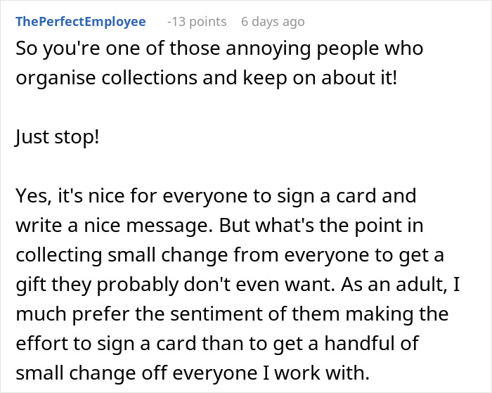 Karen Refuses To Contribute To A Gift For Sick Manager, Throws A Fit When She Doesn't Get Credit For It Karen Refuses To Contribute To A Gift For Sick Manager, Throws A Fit When She Doesn't Get Credit For It