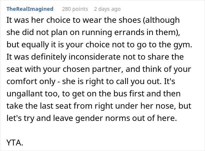 Girlfriend Asks To Have Her Boyfriend’s Seat On The Bus, He Refuses And Doesn’t Think Her Being In Heels Matters