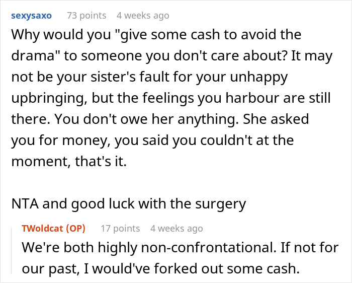 Woman Goes Off On Sister, Calls Her A “Crazy Cat Lady That's Going To End Up Alone” For Refusing To Help Her Out Financially Woman Goes Off On Sister, Calls Her A “Crazy Cat Lady That's Going To End Up Alone” For Refusing To Help Her Out Financially