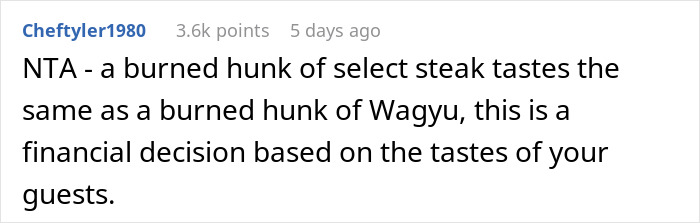 Man Buys Lower-Grade Steaks For His In-Laws And Wagyu For His Parents, Wonders If That’s Fair
