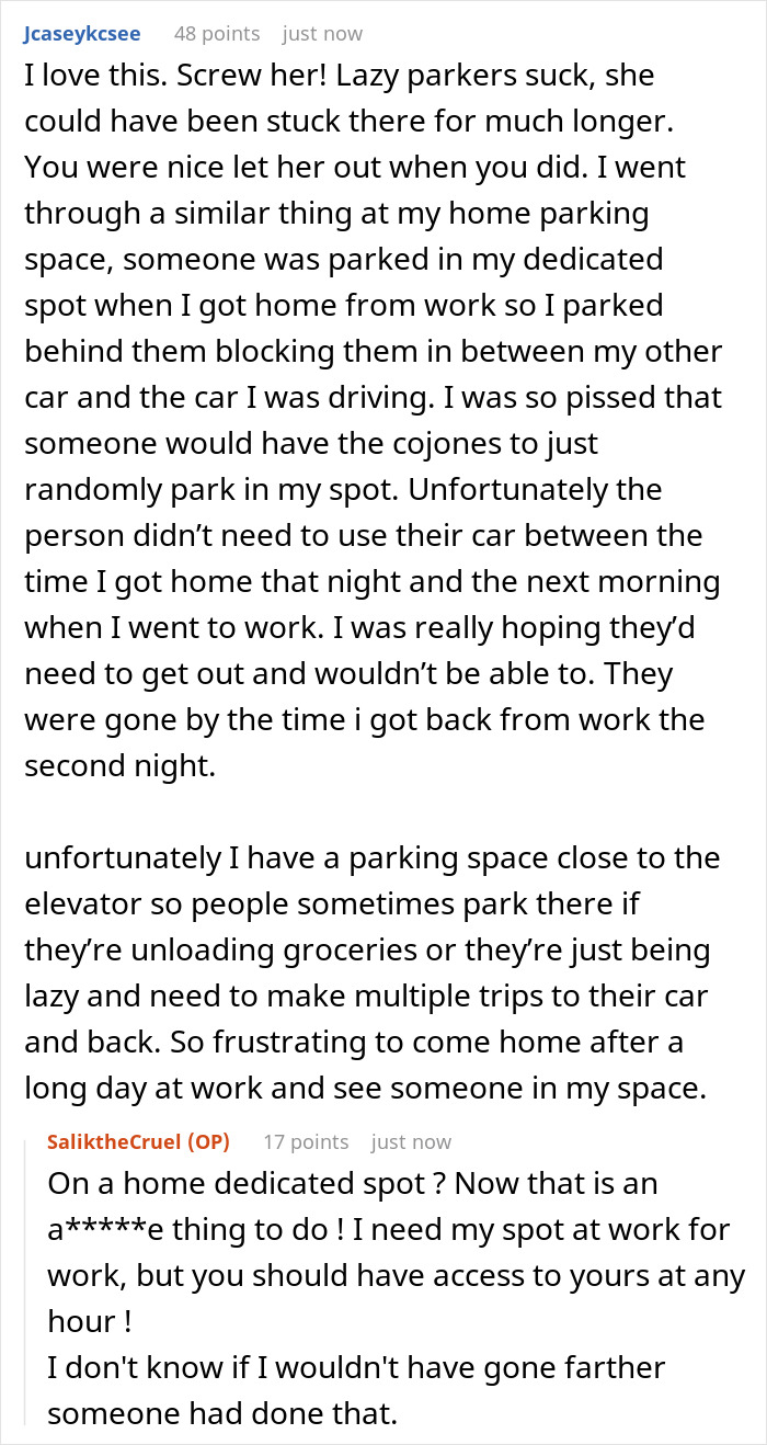 This Woman’s Idea Of Stealing Someone’s Parking Spot Backfires As The Owner Just Blocks Her Car, Making Her Wait For Almost 2 Hours This Woman’s Idea Of Stealing Someone’s Parking Spot Backfires As The Owner Just Blocks Her Car, Making Her Wait For Almost 2 Hours
