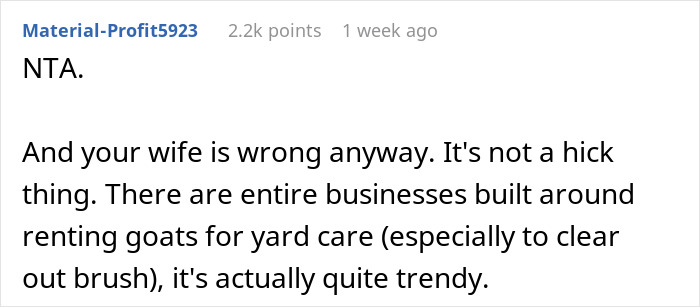 Man Pays His Mate 20 Bucks To Bring His Goat Over So It Can Take Care Of His Overgrown Lawn, Upsets Wife Man Pays His Mate 20 Bucks To Bring His Goat Over So It Can Take Care Of His Overgrown Lawn, Upsets Wife