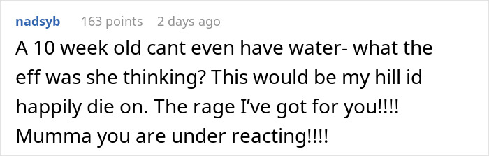 Woman Feeds 2-Month-Old Granddaughter Ice Cream Despite Her Parents Repeatedly Saying No, Is Not Ready For The Consequences Woman Feeds 2-Month-Old Granddaughter Ice Cream Despite Her Parents Repeatedly Saying No, Is Not Ready For The Consequences
