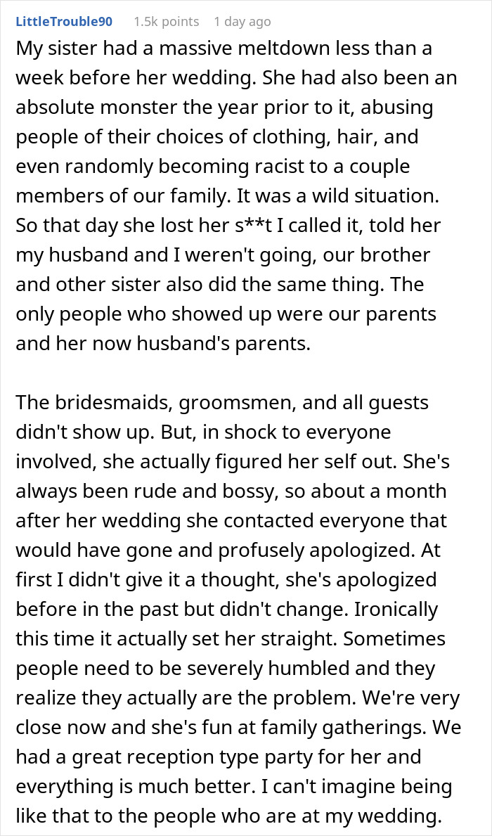 Bridezilla Has An Awkward Wedding With No Bridesmaids After They All Leave Over Her Mistreatment Of A Woman With Glasses Bridezilla Has An Awkward Wedding With No Bridesmaids After They All Leave Over Her Mistreatment Of A Woman With Glasses