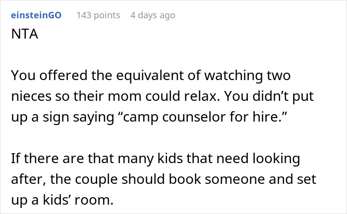 Bride Assures Guests That Her Sister Will Look After Their Kids During Wedding When She’d Never Agreed To It, Is Shocked When She Refuses Bride Assures Guests That Her Sister Will Look After Their Kids During Wedding When She’d Never Agreed To It, Is Shocked When She Refuses