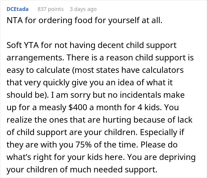 Mom Orders Takeout After Putting Kids To Bed After Having A Bad Day, Drama Ensues When Her Ex Finds Out