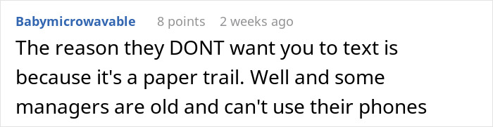 "This New Age Of Texting To Call Off Literally Drives Me Insane": Manager States That People Who Text Employers Are “Unprofessional”, Gets Blasted Online "This New Age Of Texting To Call Off Literally Drives Me Insane": Manager States That People Who Text Employers Are “Unprofessional”, Gets Blasted Online
