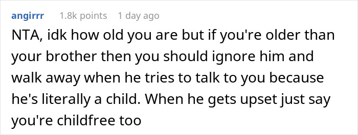 Person Wonders Whether It Was OK To Confront Their “Childfree” Sibling For Consistently Mistreating Their Little Cousin Person Wonders Whether It Was OK To Confront Their “Childfree” Sibling For Consistently Mistreating Their Little Cousin