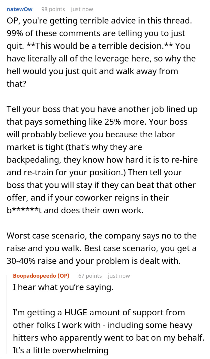Person Is Done Taking On Coworker’s Work, Boss Ignores Them About It But Changes His Tune After They Put In Their Notice Person Is Done Taking On Coworker’s Work, Boss Ignores Them About It But Changes His Tune After They Put In Their Notice