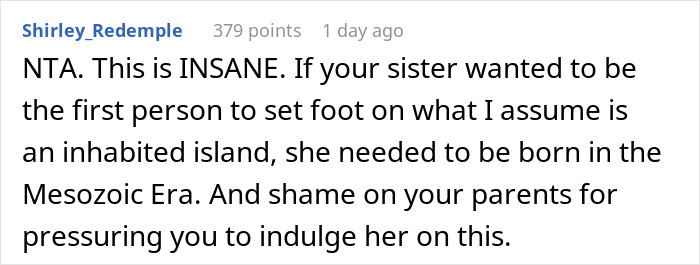 Woman Refuses To Change The Destination Of Her And Her BF’s Getaway After Learning Sister “Plans” To Spend Her Honeymoon There Woman Refuses To Change The Destination Of Her And Her BF’s Getaway After Learning Sister “Plans” To Spend Her Honeymoon There