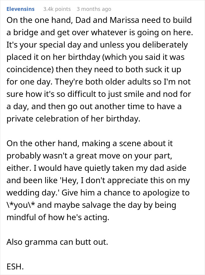 Bride Tells Her Dad To "Take The Child He Is Dating And Get Out" As He Felt Bad About Spending His Fiancée's Birthday At Daughter's Wedding Bride Tells Her Dad To "Take The Child He Is Dating And Get Out" As He Felt Bad About Spending His Fiancée's Birthday At Daughter's Wedding