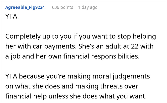 22 Y.O. Daughter Doesn't Want To Leave Her Stripper Job Since It's 'Easy Money', Dad Ends Up Refusing To Help Her With Car Payments 22 Y.O. Daughter Doesn't Want To Leave Her Stripper Job Since It's 'Easy Money', Dad Ends Up Refusing To Help Her With Car Payments