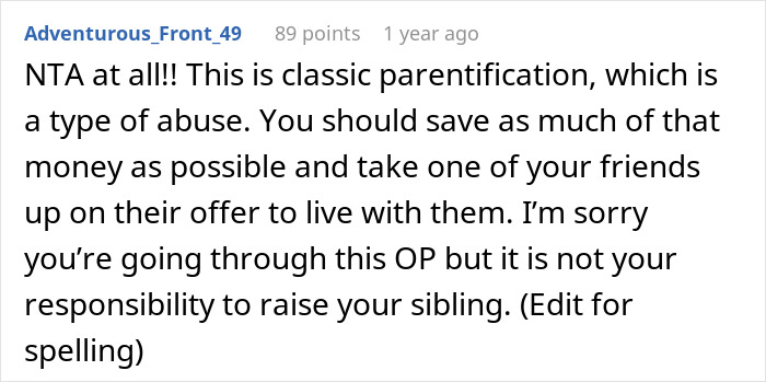 Teenager Is Expected To "Give Up His Freedom" Until He's 21 To Take Care Of His Baby Brother Teenager Is Expected To "Give Up His Freedom" Until He's 21 To Take Care Of His Baby Brother
