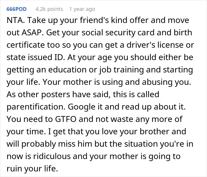 Teenager Is Expected To "Give Up His Freedom" Until He's 21 To Take Care Of His Baby Brother Teenager Is Expected To "Give Up His Freedom" Until He's 21 To Take Care Of His Baby Brother