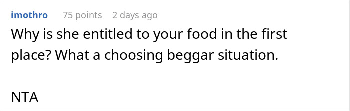 "Am I A Jerk For Letting My Roommate Go Hungry Because They Cannot Understand How Food Works?" "Am I A Jerk For Letting My Roommate Go Hungry Because They Cannot Understand How Food Works?"