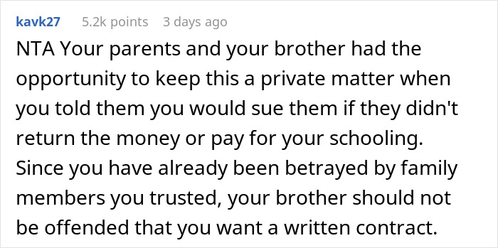 Family Are Furious With Daughter After She Sues Them For Stealing Her College Fund So Their Son Could Have A Grand Wedding Family Are Furious With Daughter After She Sues Them For Stealing Her College Fund So Their Son Could Have A Grand Wedding
