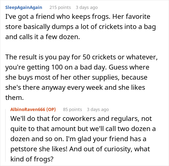 Karen Insists Pet Store Worker Must Count Each Live Cricket, They Maliciously Comply And She Ends Up Leaving The Store Embarrassed