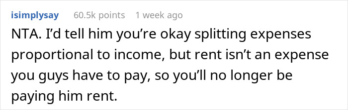 Man Demands Girlfriend “Split Expenses Proportional To Income” After She Gets Better-Paying Job, Increases Rent On Apartment He Owns