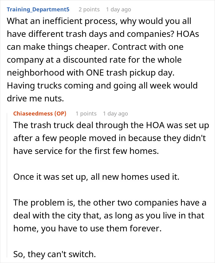 HOA Makes Homeowners Put Their Trash Cans Out At Specific Time, Regret It When They Maliciously Comply