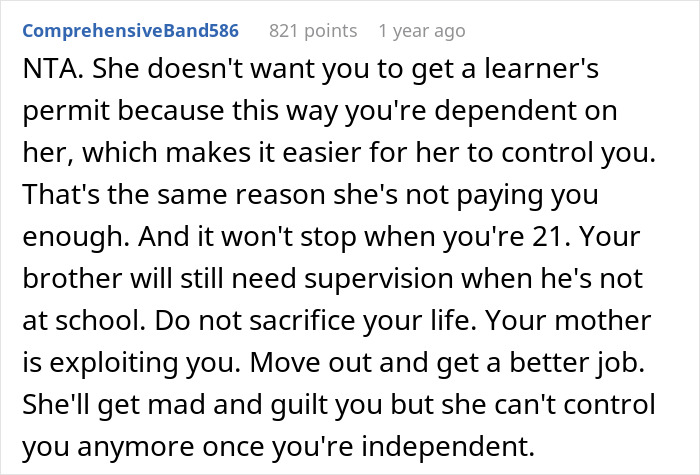 Teenager Is Expected To "Give Up His Freedom" Until He's 21 To Take Care Of His Baby Brother Teenager Is Expected To "Give Up His Freedom" Until He's 21 To Take Care Of His Baby Brother