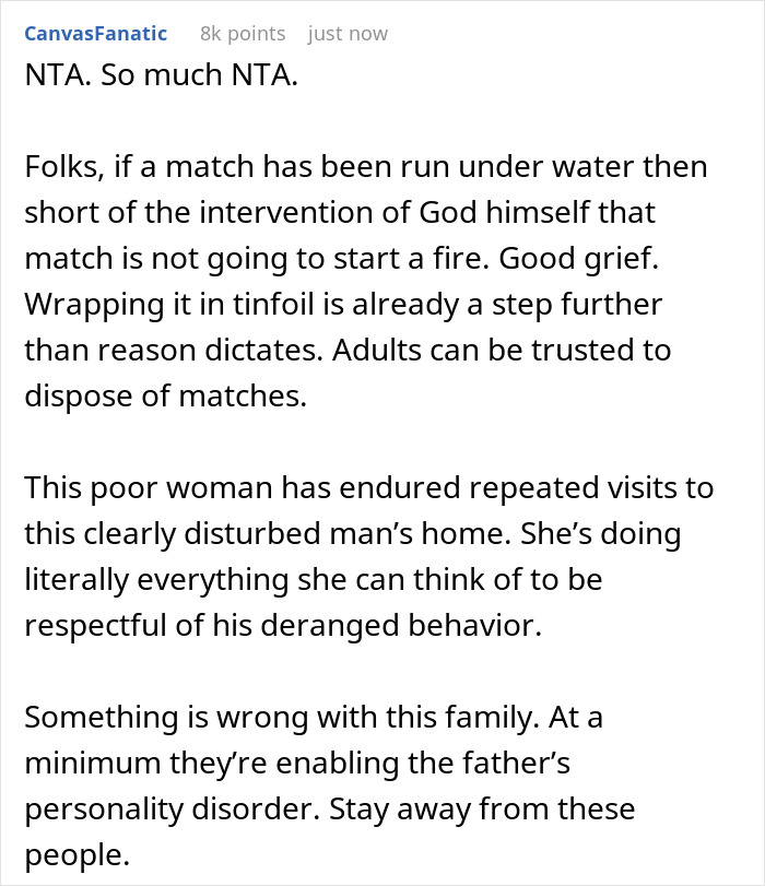 Girl Burns Match To Cover Up Smell Of Upset Stomach At Night, Wonders If She Was A Jerk After Entire Family Wakes Up To Berate Her Girl Burns Match To Cover Up Smell Of Upset Stomach At Night, Wonders If She Was A Jerk After Entire Family Wakes Up To Berate Her