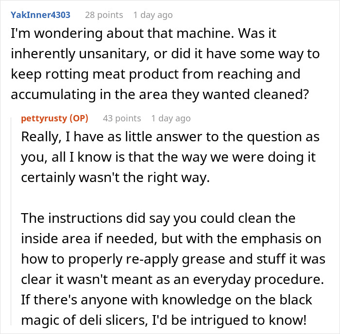 Angry Boss Belittles Employee For Following Exact Meat Slicer Cleaning Instructions, Gets Slapped With Malicious Compliance Angry Boss Belittles Employee For Following Exact Meat Slicer Cleaning Instructions, Gets Slapped With Malicious Compliance