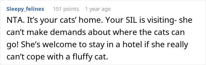 Brother And SIL Come To Visit But Are Upset The Homeowner&rsquo;s Cat Is Free To Walk Around The House As They Get Startled By It