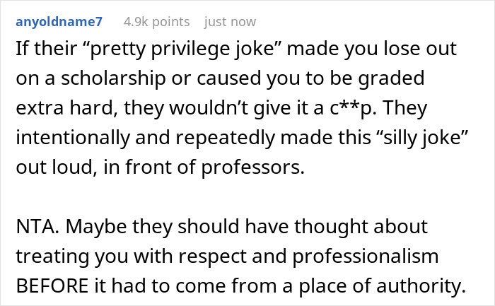 University Student Is Backed Online For Reporting Her Classmates Who Kept Hanging ‘Pretty Privilege’ On Her