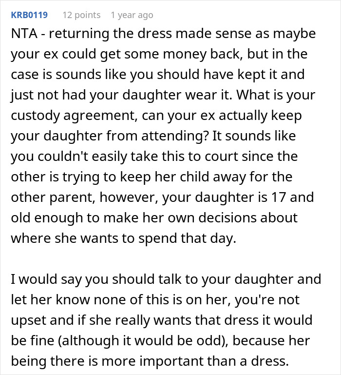 Groom Returns The Dress His Ex-Wife Got His Daughter For The Wedding, Major Drama Ensues