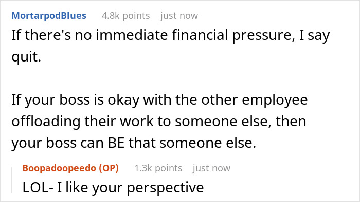 Person Is Done Taking On Coworker’s Work, Boss Ignores Them About It But Changes His Tune After They Put In Their Notice Person Is Done Taking On Coworker’s Work, Boss Ignores Them About It But Changes His Tune After They Put In Their Notice