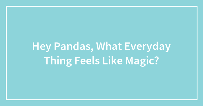 Hey Pandas, What Everyday Thing Feels Like Magic?