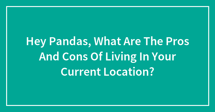 Hey Pandas, What Are The Pros And Cons Of Living In Your Current Location?