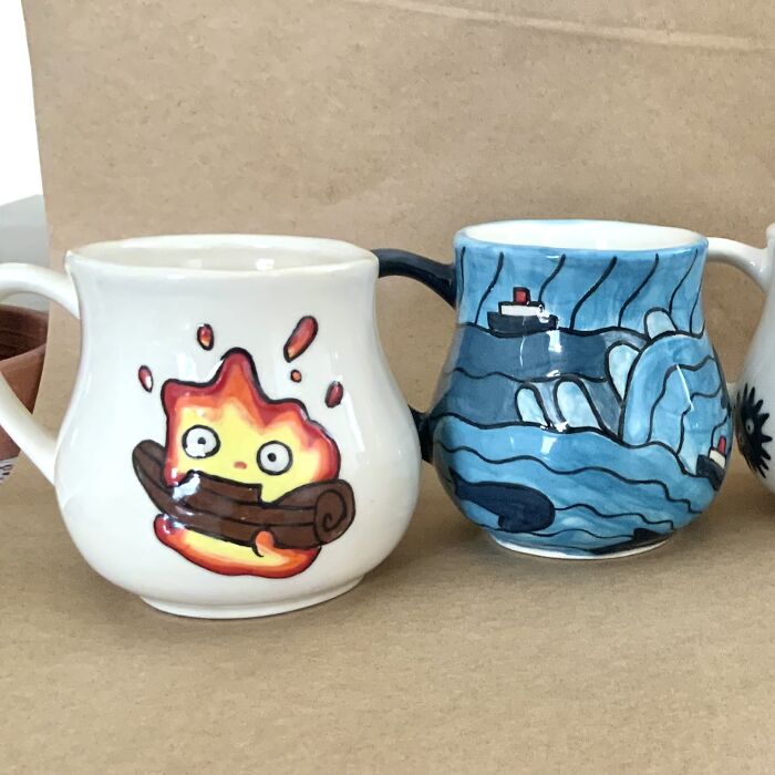 Here Are Some Ghibli Mugs That I Made (10 Pics)