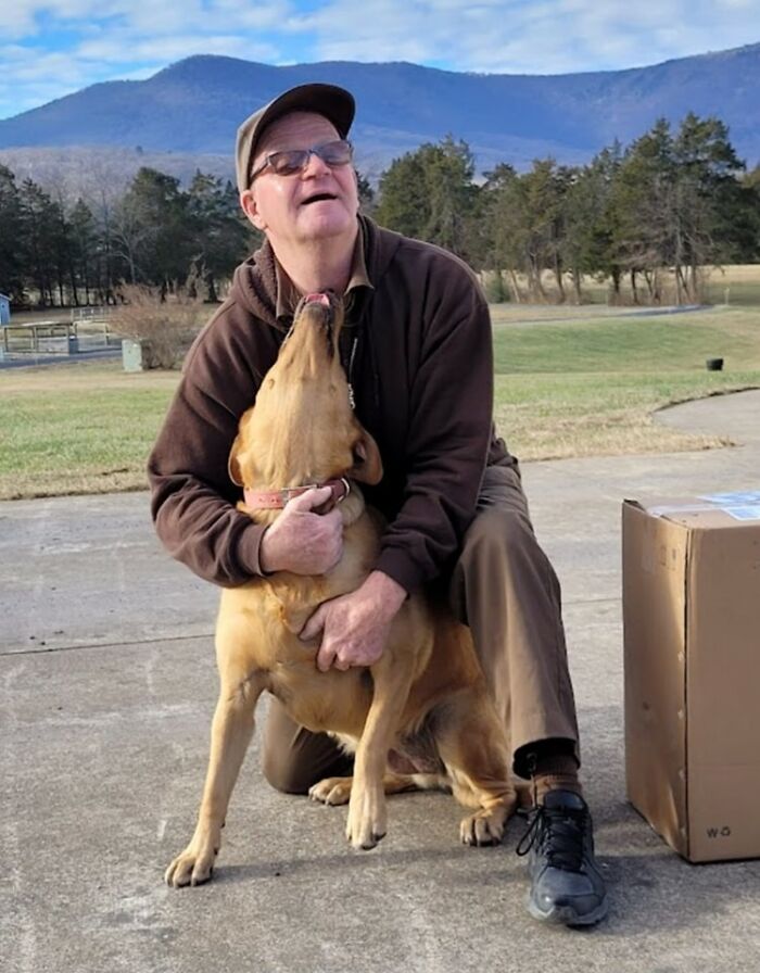 These Are Pictures Of Molly, Our 3 Year Old Lab, Greeting Her Favorite UPS Driver Terry. Terry Works Out Distribution Center In Front Royal, Va