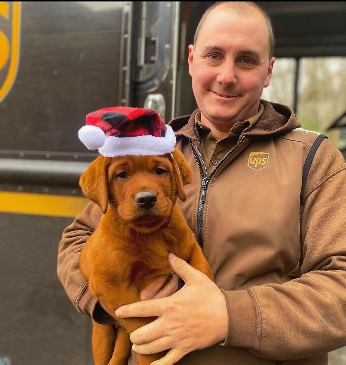 This Facebook Page Shares Photos Of UPS Drivers Meeting Dogs Along
