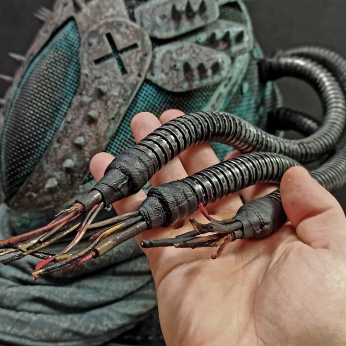 I Upcycled My Old Fencing Mask Into A Cyberpunk Mask