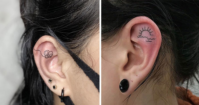 115 Ear Tattoo Ideas To Give You A Unique Look