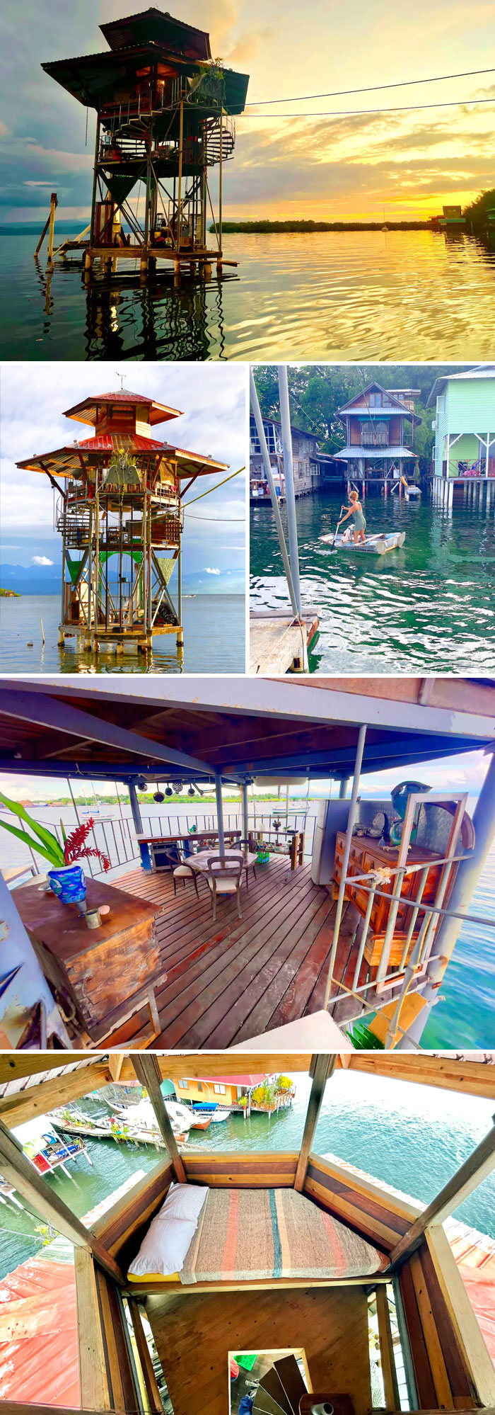 Artist's Tower On The Sea. Bocas Town, Provincia De Bocas Del Toro, Panama