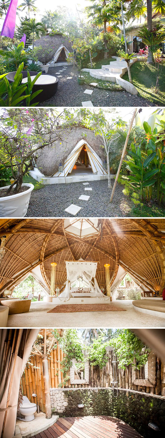 Biệt thự Akasha - Mái vòm sinh thái kiến ​​trúc sinh học. Ubud, Bali, Indonesia