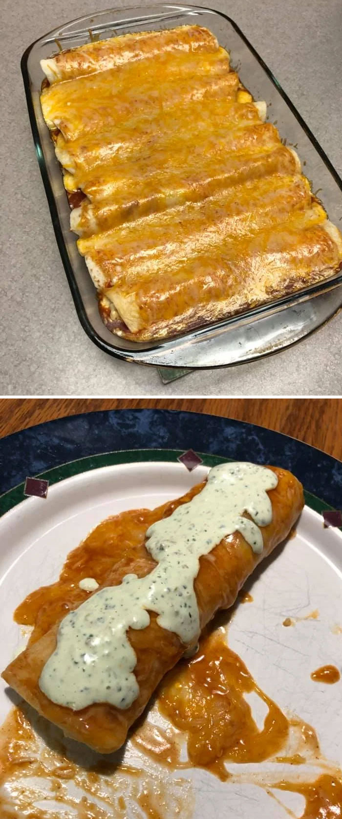 Made Sam's Taquitos, But As Enchiladas. With Some Mods And A Different Sauce