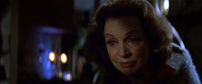 Beatrice Straight looking at someone in the dark 