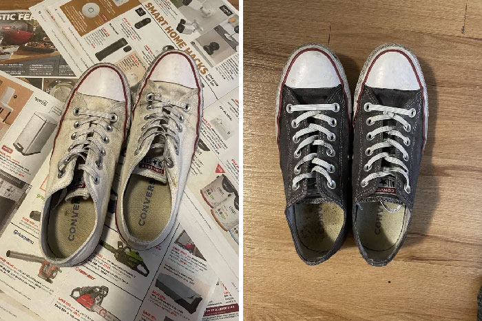 Frugal Win: Extended The Life Of My Grubby Looking Converse With A Bottle Of Black Dye!