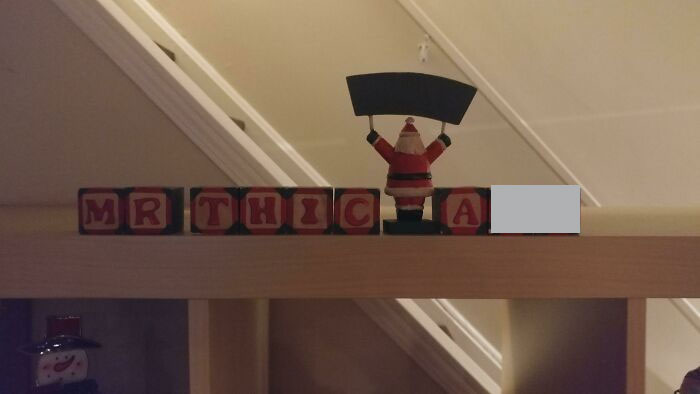 For Anyone Else Who's Mother Has A Decoration That Spells Out Christmas In Blocks