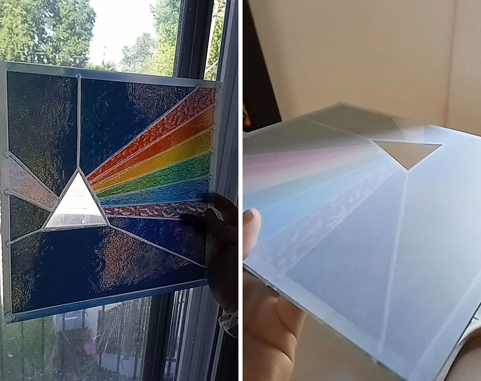 Ordered A Pink Floyd Stained Glass Panel. Received An Actual Picture Of It