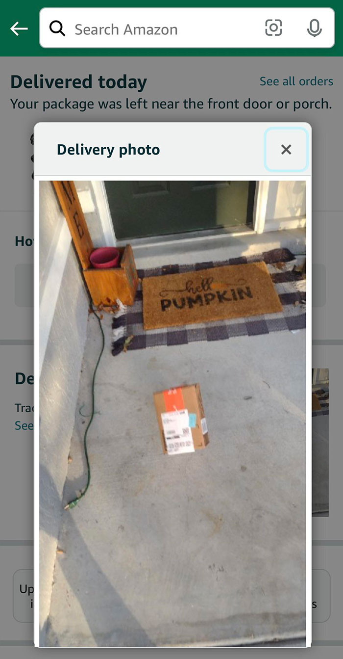 Amazon Took The Picture With My Box In Mid-Air