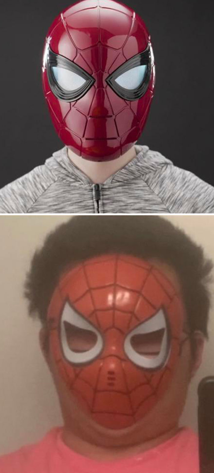 Así que pedí una máscara de Spider-Man hace un tiempo, y esto es lo que llegó