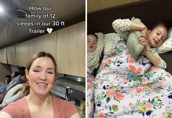 Family Of 12 Shows How They Manage To Travel In A 30-Foot Trailer And People Online Don’t Approve