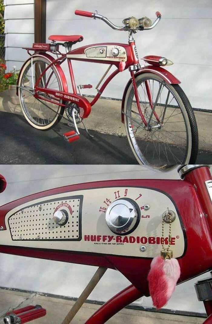 La bicicleta con radio Huffy de los años 50
