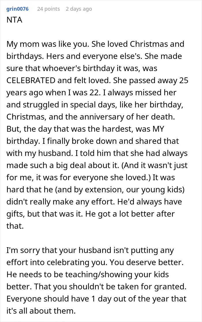 “Am I A Jerk For Telling My Husband He Ruined My Birthday… Again?” “Am I A Jerk For Telling My Husband He Ruined My Birthday… Again?”